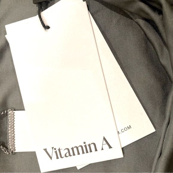 NWT Vitamin A Mila Bandeau Top & Luciana Bottom Swim SET Seagreen Size L - Picture 4 of 10